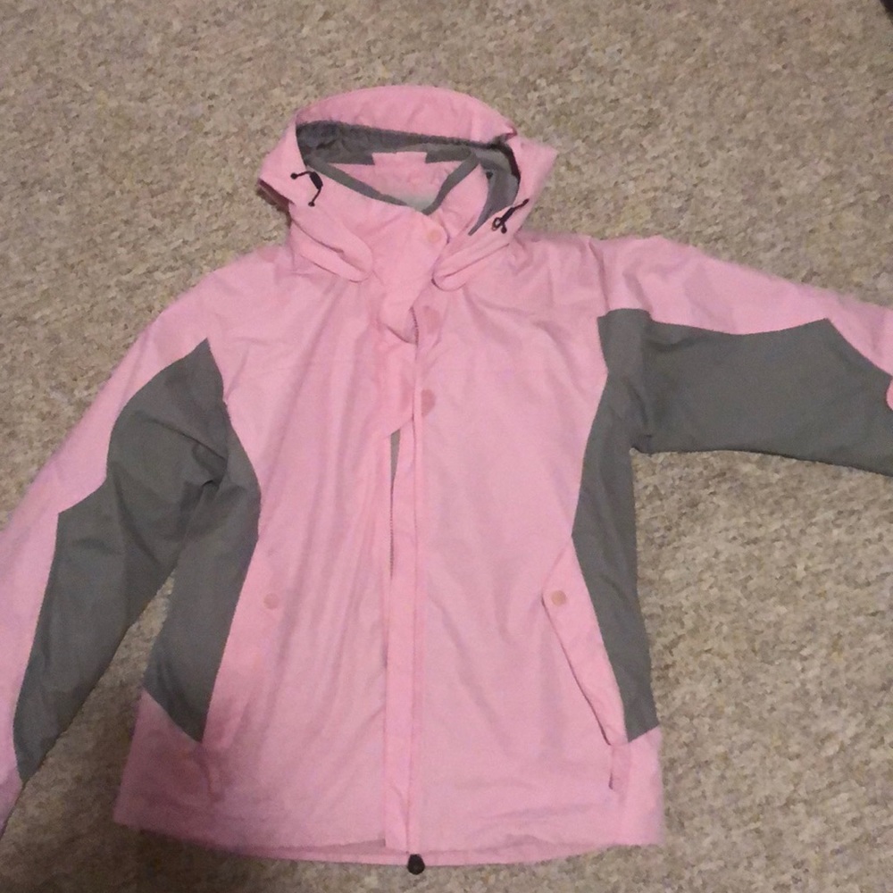 Pink and Grey Columbia Winter Jacket